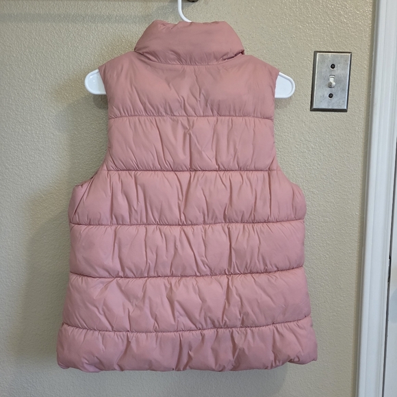 Old Navy Women Pink Full Zip Quilted Puffer Vest Size Medium Fall Winter - Picture 2 of 7